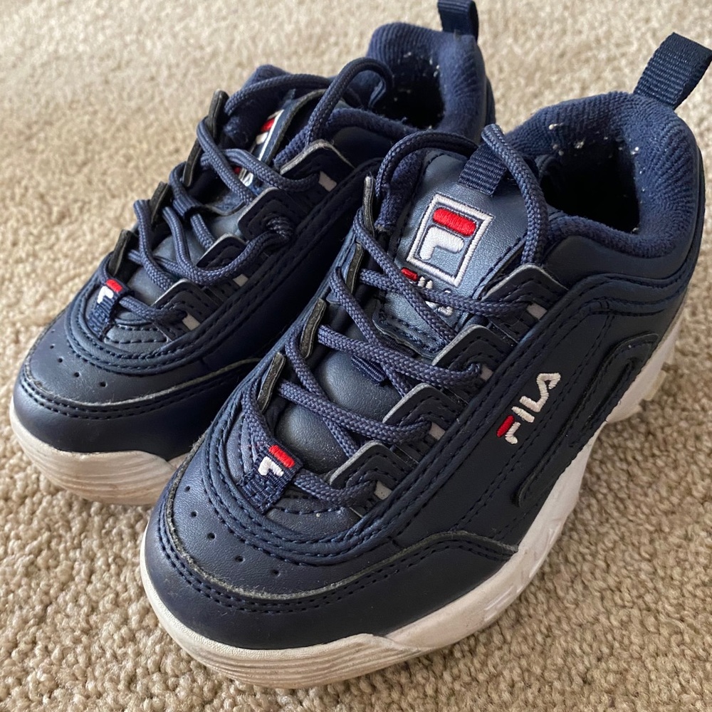 Toddlers Fila shoes.